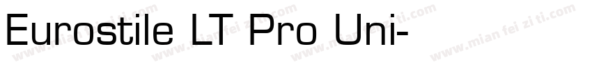 Eurostile LT Pro Uni字体转换